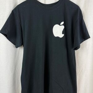 Urban Necessities Apple T-Shirt Mens Large Black Excellent Steve Jobs Tribute